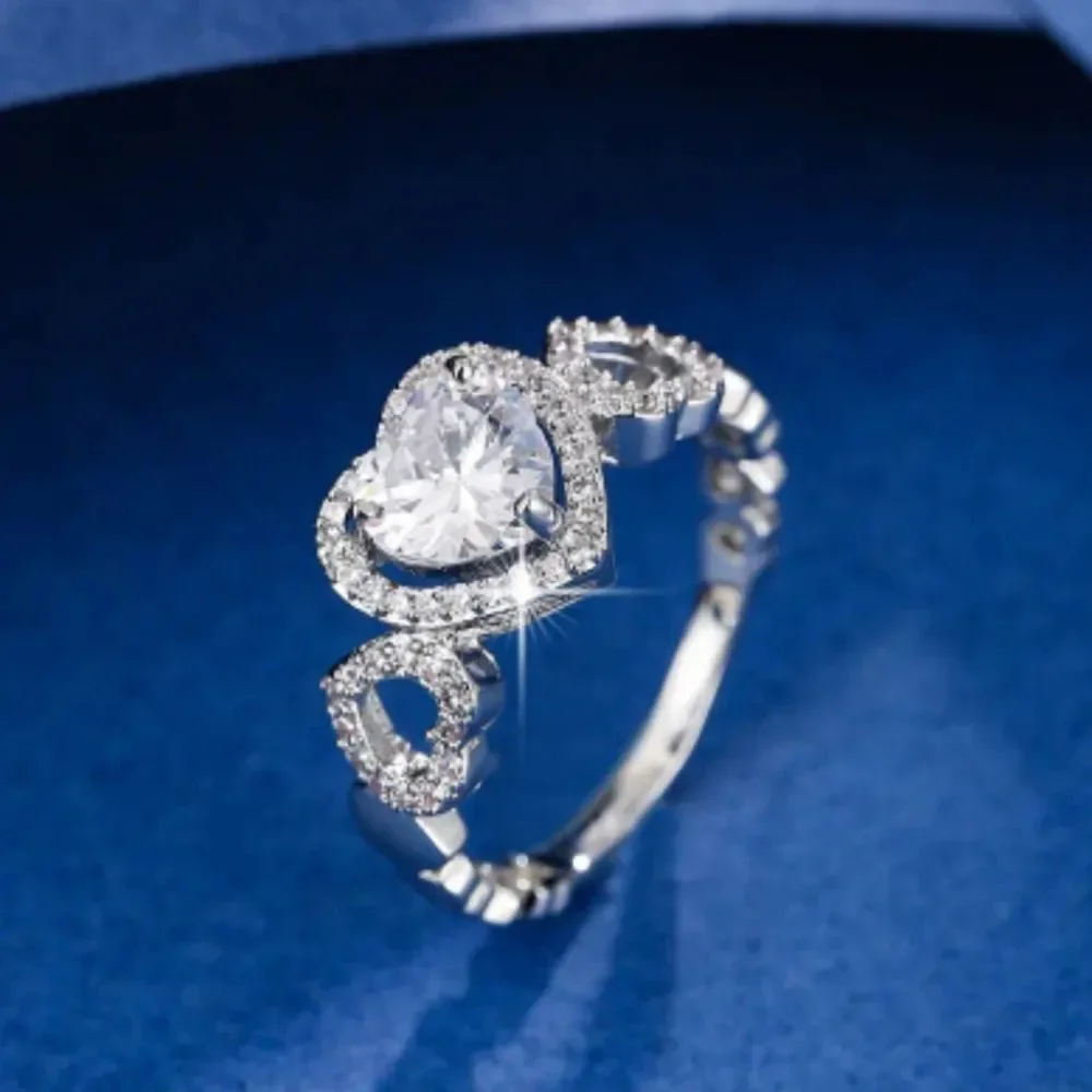 ✨️ Heart Zircon Engagement Ring Valentine's Day Gift